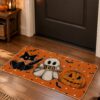 etsy-4591750355-02 Halloween Cat Ghost Pumpkin Doormat, 17x29 Inch, Non-Slip, Stain Resistant