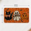 etsy-4591750355-03 Halloween Cat Ghost Pumpkin Doormat, 17x29 Inch, Non-Slip, Stain Resistant