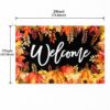 etsy-4593483173-03 Fall Welcome Doormat, Maple Leaves and Pumpkins, Non-Slip Polyester Mat (29x17in)