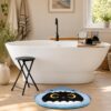 Shark Cat Bath Rug, Soft Tufted Microfiber, Non-Slip Rubber Backing (24x20 in)
