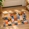 Cat Paw Print Doormat, Indoor Outdoor Non-Slip Entrance Mat (17x30 Inch)