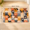 Cat Paw Print Doormat, Indoor Outdoor Non-Slip Entrance Mat (17x30 Inch)
