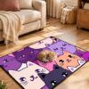 etsy-4593824548-02 Purple Cartoon Cat Rug, Polyester Area Carpet for Bedroom (2.5x4 Feet)