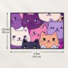 etsy-4593824548-03 Purple Cartoon Cat Rug, Polyester Area Carpet for Bedroom (2.5x4 Feet)