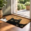 etsy-4594214230-04 Black Cat Faux Coir Doormat, Non-Slip Absorbent Entryway Mat (30x17)