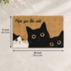 etsy-4594214230-05 Black Cat Faux Coir Doormat, Non-Slip Absorbent Entryway Mat (30x17)