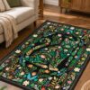 etsy-4594893543-01 Washable Boho Floral Cat Doormat, 2x3 Beige Area Rug