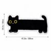 etsy-4594909141-03 Black Cat Bath Mat, Tufted TPR, Machine Washable, Non-Slip (47 x 20 in)