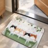 Diatomaceous Earth Bathroom Rug, 17x29.5 Inch, Quick Dry, Non-Slip, Pink Cat Design