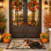 etsy-4595081782-02 Halloween Cat Witch Door Mat, Linen, Non-Slip, Washable (30x17 Inch)
