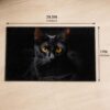 Black Cat Indoor Door Mat, 29.5x17in, Non-Slip PVC Floor Rug