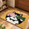etsy-4595085474-02 Funny Cat Fish Bath Mat, 32 x 20 in Non-Slip Area Rug (Washable)