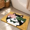 etsy-4595085474-03 Funny Cat Fish Bath Mat, 32 x 20 in Non-Slip Area Rug (Washable)
