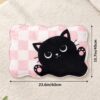 etsy-4595088888-03 Memory Foam Cat Bath Mat, Machine Washable, Non-Slip, 16 x 24 in (Pink/Black)