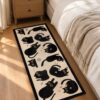 etsy-4595118614-03 Black Cat Kitchen Mat, 47x19 Inch Non-Slip Indoor Outdoor Rug (Machine Washable)