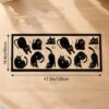 etsy-4595118614-04 Black Cat Kitchen Mat, 47x19 Inch Non-Slip Indoor Outdoor Rug (Machine Washable)